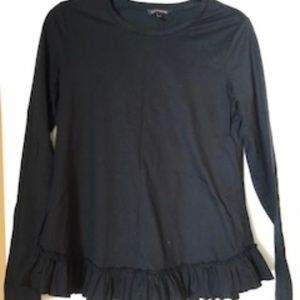 Banana Republic Long Sleeve Tee with Ruffle Bottom